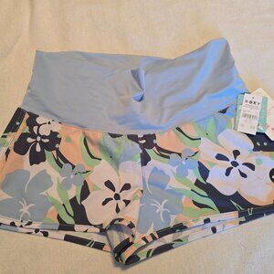 Roxy Endless Summer Printed Medium M Board Shorts NEW NWT Blue Peach Green Flora